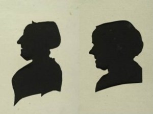 Silhouet portretten van Aafje Bodisco (1740 - 1812) en Helena Bodisco - Hoefnagel (-1795), 1796 (particuliere collectie)