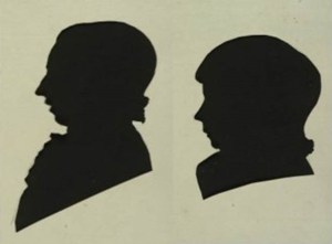 Silhouet portretten Pieter Bodisco (1778 - 1831) en Helena Bodisco (1788 - 1836), 1796 (particuliere collectie)