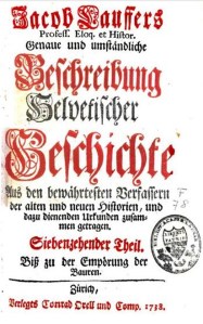 Kroniek van de Zwitserse geschiedenis door Jacob Lauffer (1738)