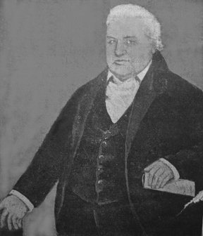 Portret van Dr. Frederick Henry Quitman, Luthers predikant te Curaçao en Rhinebeck, New York en .... anoniem, ca. 1820 (onbekende collectie, bron www.findagrave.com)