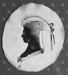 Silhouet portret van A.C. de Milly - de Bruyn (1757-?), ca. 1775-1899, anoniem (particuliere collectie)