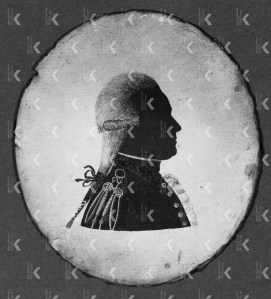 Silhouetportret van L.A. de Milly (1751-1817), ca. 1775-1899, anoniem (particuliere collectie)