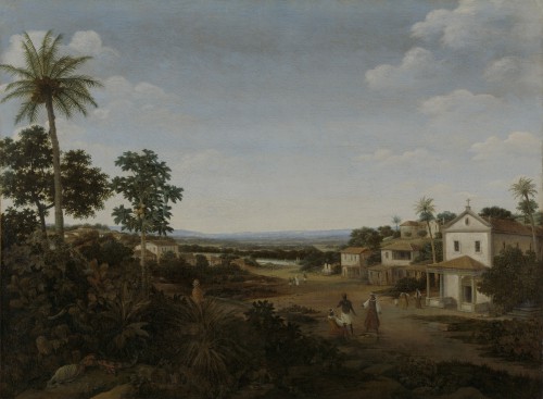 Landschap in Brazilië, Frans Jansz. Post, 1644 - 1680 (Rijksmuseum)